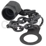 (image for) SMA Male Dust Cap with Ring Chain (Chrome Black)