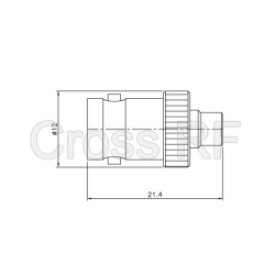 (image for) 75 ohm MCX Jack to 50 ohm BNC Male Adapter
