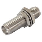(image for) SMA Female to SMA Bulkhead Female Adapter - stainless