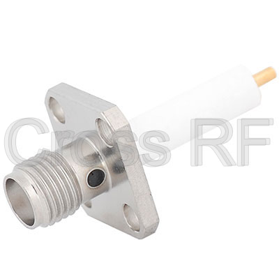 (image for) SMA Female 4 Hole Panel Receptacle - Stainless