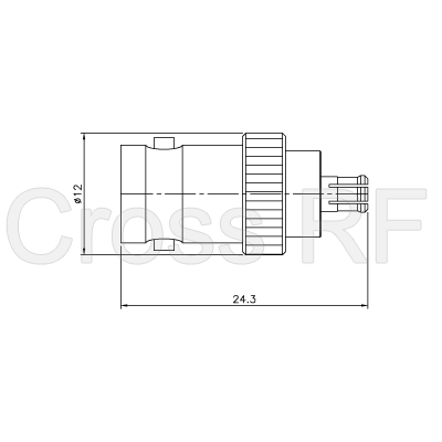 (image for) 75 ohm MCX Plug to 50 ohm BNC Female Adapter
