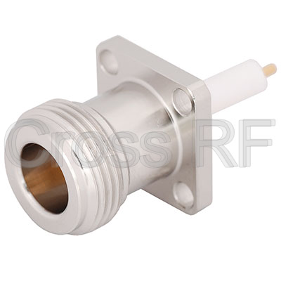 (image for) N Female 4 Hole Panel Receptacle /w seal