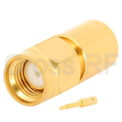 SMA straight plug for .250 Semi-Rigid