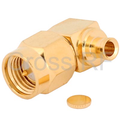 SMA right angle plug for .047 Semi-Rigid