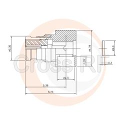 (image for) SMP Right Angle Female for .085 Semi-Rigid