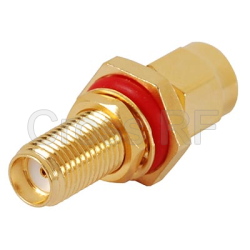 (image for) SMA Male to SMA Bulkhead Female Adapter