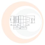 (image for) SMP Straight Female for .047 Semi-Rigid