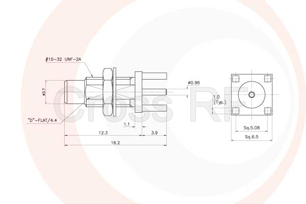 (image for) SMC Bulkhead PCB Jack