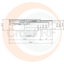(image for) SSMB Straight Plug for RG-316 - Captive contact