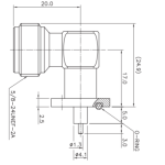 (image for) N Female 4 Hole Panel Right Angle Receptacle