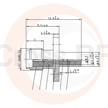 (image for) SMA Female 4 Hole Panel Hermetic Receptacle