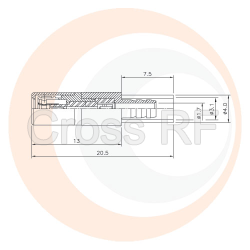 (image for) SSMB Straight Plug for RG-316