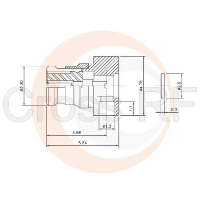 (image for) SMP Right Angle Female for .047 Semi-Rigid