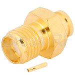 (image for) SMA Straight Female for .141 Semi-Rigid