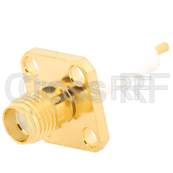 (image for) SMA Female 4 Hole Panel Receptacle