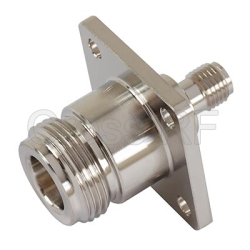 (image for) SMA Female to N 4 Hole Panel Female Adapter