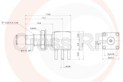 (image for) SMC Right Angle Bulkhead PCB Jack