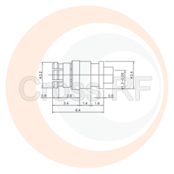 (image for) SMP Straight Female for .047 Semi-Rigid