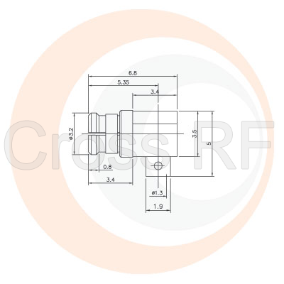 (image for) SMP Right Angle Female for .047 Semi-Rigid
