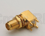(image for) SMA Right Angle PCB Bulkhead Jack