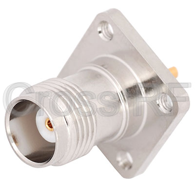 (image for) TNC Female 4 Hole Panel Receptacle