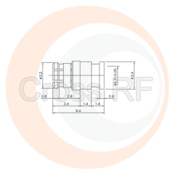 (image for) SMP Straight Female for .085 Semi-Rigid