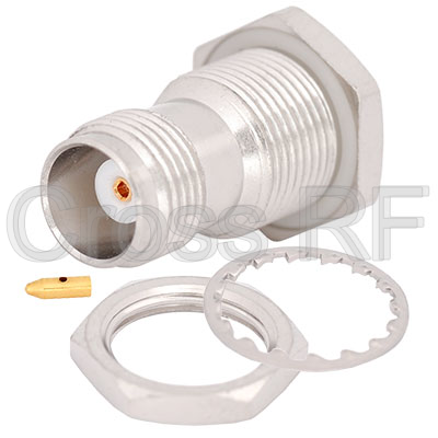 (image for) TNC Bulkhead Female for .141 Semi-Rigid