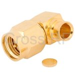 (image for) SMA Right Angle Male for .141 Semi-Rigid