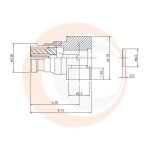 (image for) SMP Right Angle Female for .085 Semi-Rigid