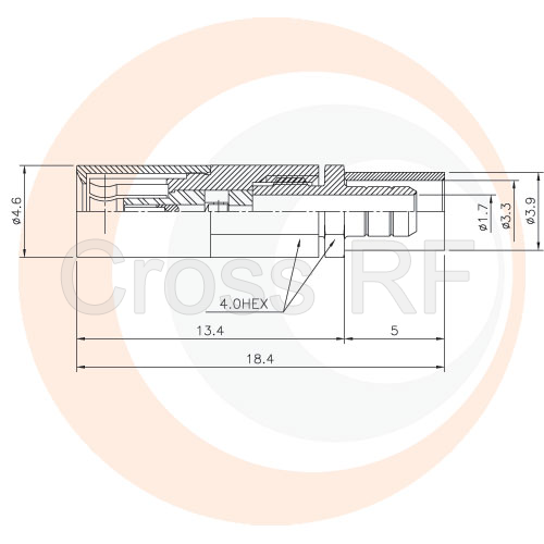 (image for) SSMB Straight Plug for RG-316 - Captive contact