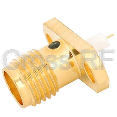 (image for) SMA Female 2 Hole Panel Receptacle