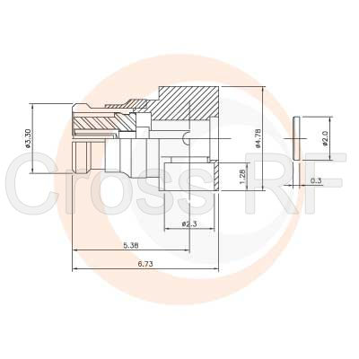 (image for) SMP Right Angle Female for .085 Semi-Rigid