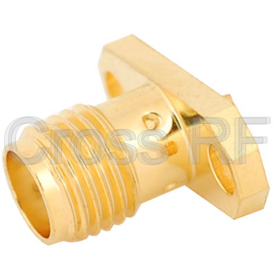 (image for) SMA Female 2 Hole Panel Receptacle