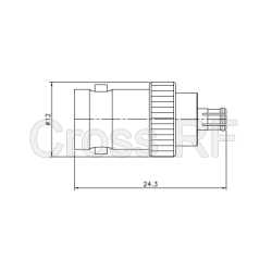 (image for) 75 ohm MCX Plug to 50 ohm BNC Female Adapter