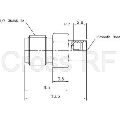 (image for) SMA Female to SMP Male Smooth Bore Adapter