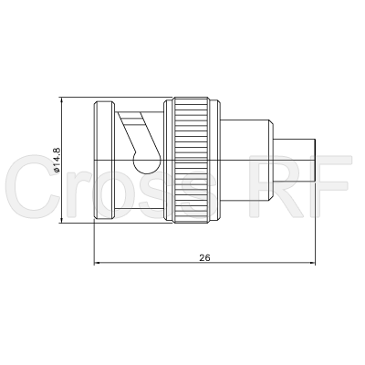 (image for) 75 ohm MCX Jack to 50 ohm BNC Female Adapter