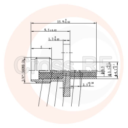 (image for) SMA Female 4 Hole Panel Hermetic Receptacle