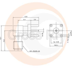 (image for) SSMA Right Angle PCB Jack