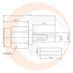 (image for) SSMA Straight Male for RG178