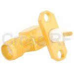 (image for) SMA Right Angle Female 2 Hole Panel Receptacle