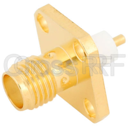 (image for) SMA Female 4 Hole Panel Receptacle