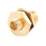 (image for) SMP Male to SMA Female, Thread-In Panel Mount Hermetic Adapter