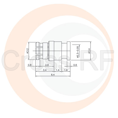 (image for) SMP Straight Female for .085 Semi-Rigid