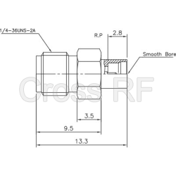 (image for) SMA Female to SMP Male Smooth Bore Adapter