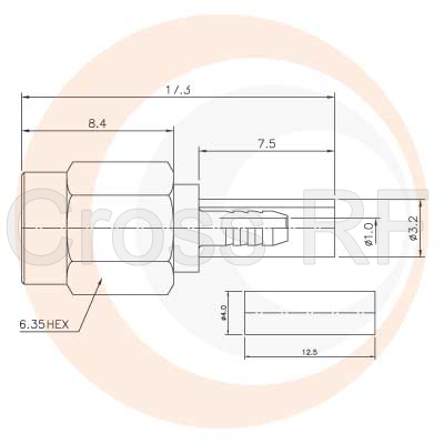 (image for) SSMA Straight Male for RG178