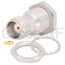 (image for) TNC Bulkhead Female for .141 Semi-Rigid