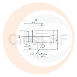 (image for) SMP Right Angle Female for .085 Semi-Rigid