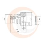 (image for) SMP Right Angle Female for .047 Semi-Rigid