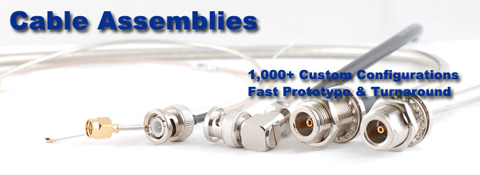 Cross RF cable assemblies